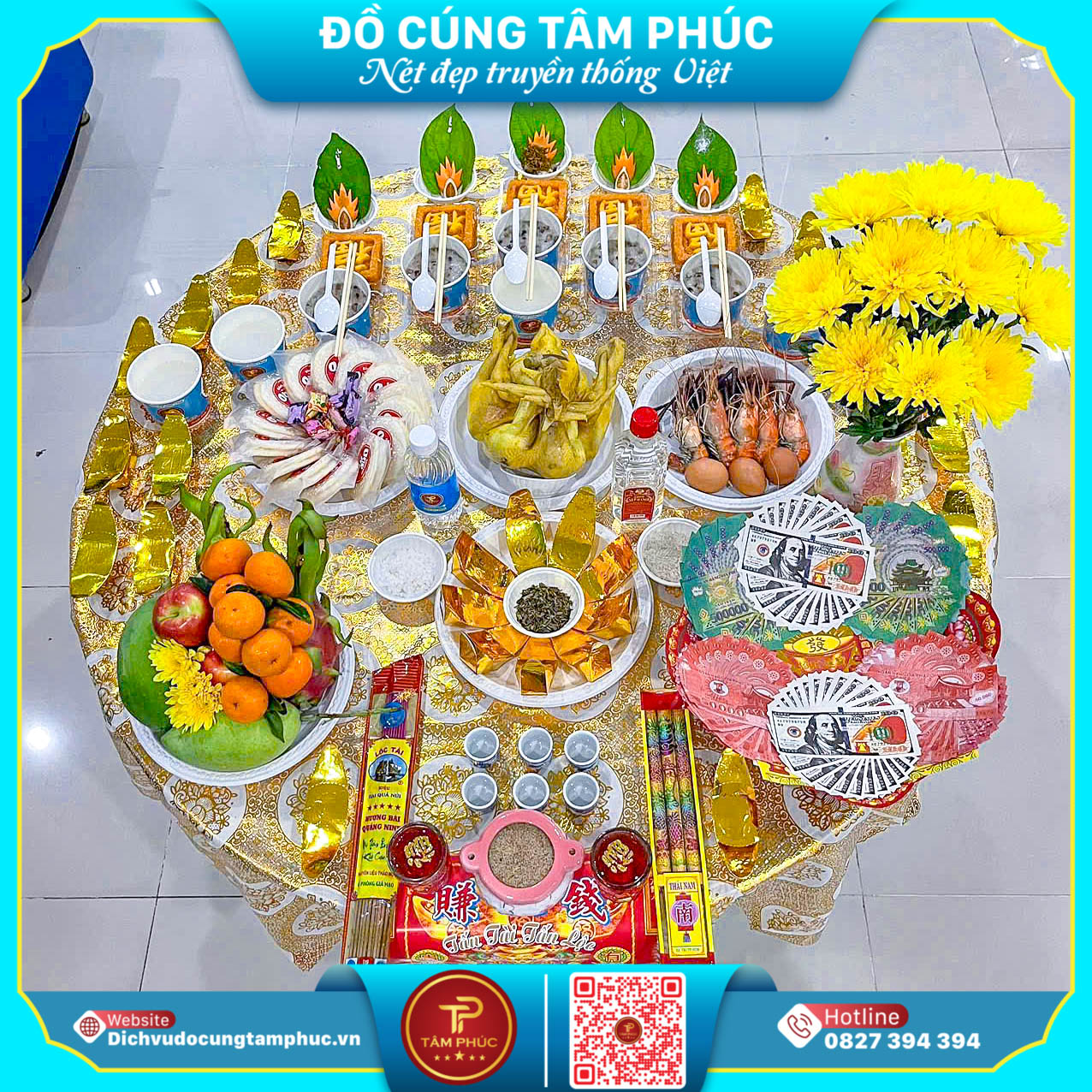 Ý Nghĩa Phong Thuỷ Hoa Cúc Vàng Trên Mâm Cúng Khai Trương